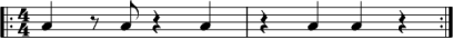 Musical notation for the 3-2 clave